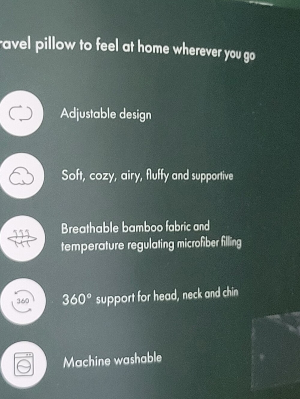 NWT Infinity Pillow Travel Neckwrap Bamboo - Picture 4 of 7